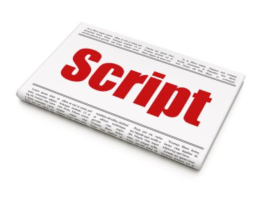 Programlama kavramı: gazete başlığı Script