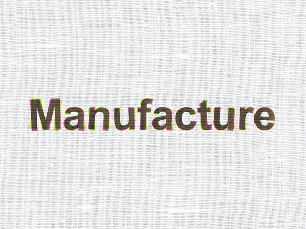 Industry concept: Manufacture on fabric texture background — Stock Photo, Image