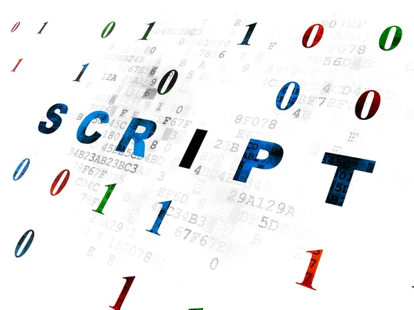 Programmeer concept: script op digitale achtergrond — Stockfoto
