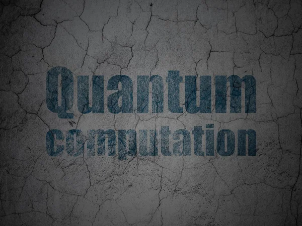 Science concept: Quantum Computation op grunge Wall achtergrond — Stockfoto