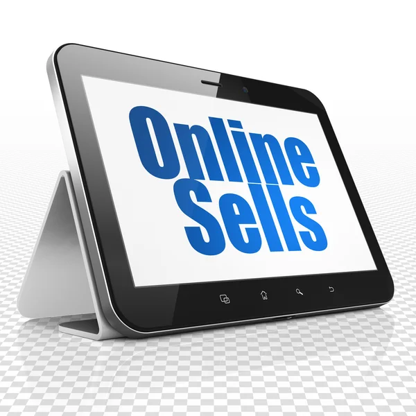 Advertising concept: Tablet Computer with Online Sells on display — Stock Photo, Image