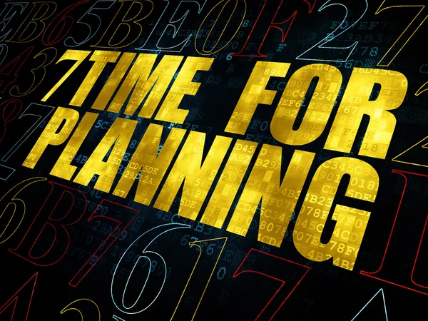 Conceito de tempo: Tempo para planejamento em plano de fundo digital — Fotografia de Stock