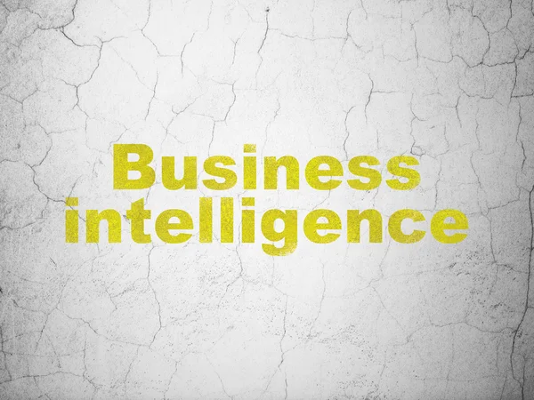 Conceito de negócio: Business Intelligence no fundo da parede — Fotografia de Stock