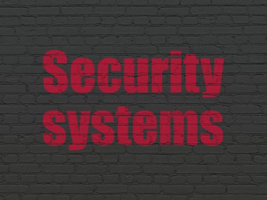 Koruma kavramı: duvar arka plan üzerinde güvenlik sistemleri