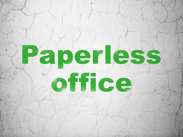 Business concept: Paperless Office on wall background