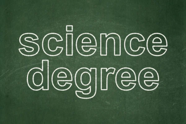 Science concept: Science Degree on chalkboard background — Stock Photo, Image