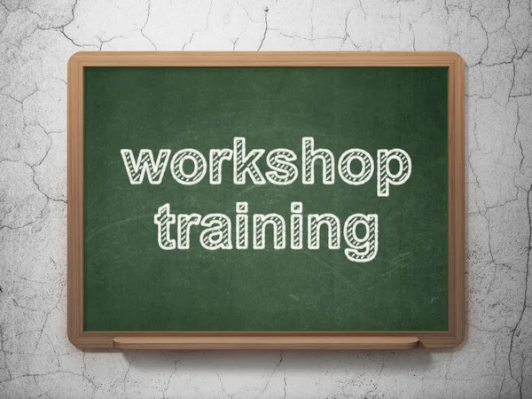 Learning concept: Workshop Training on chalkboard background — Stock Photo, Image