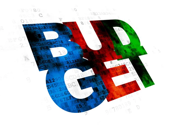 Bankenkonzept: Budget für digitalen Hintergrund — Stockfoto