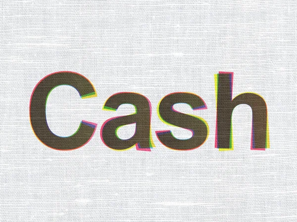 Concept bancaire : Cash sur fond de texture de tissu — Photo