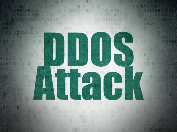 Datenschutzkonzept: DOS-Angriff auf digitales Datenpapier — Stockfoto