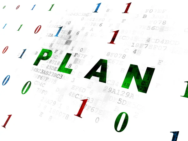 Business concept: Plan on Digital background — Zdjęcie stockowe