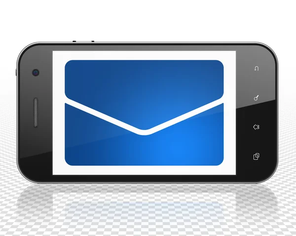 Business concept: Smartphone con Email in mostra — Foto Stock