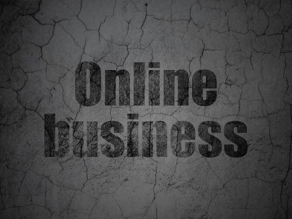 Concetto di finanza: Business online su sfondo grunge wall — Foto Stock