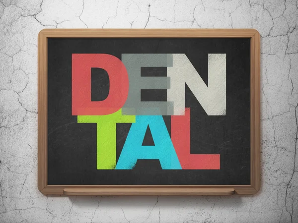 Medicine concept: Dental on School board background — Stock Photo, Image