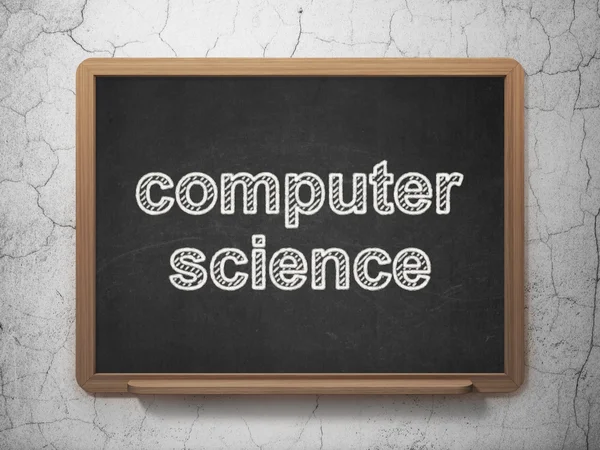 Concepto científico: Ciencias de la computación en el fondo de pizarra —  Fotos de Stock