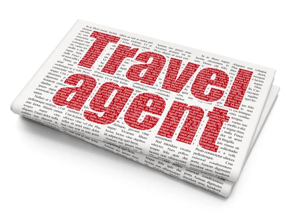 Conceito de turismo: Travel Agent on Newspaper background — Fotografia de Stock