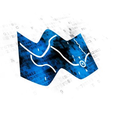 Seyahat kavramı: harita üzerinde dijital arka plan