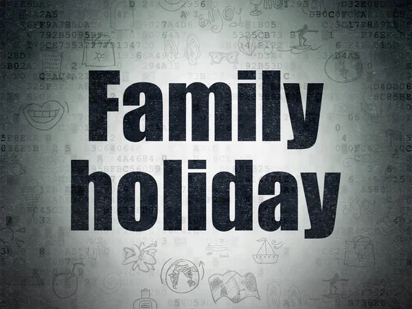 Tourism concept: Family Holiday on Digital Data Paper background — Stock Photo, Image
