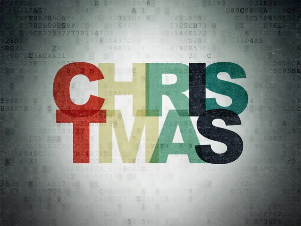 Holiday koncept: jul på Digital Data papper bakgrund — Stockfoto