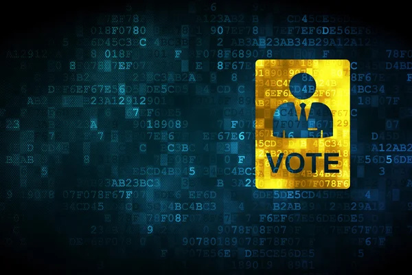 Concept politique : Vote sur fond numérique — Photo