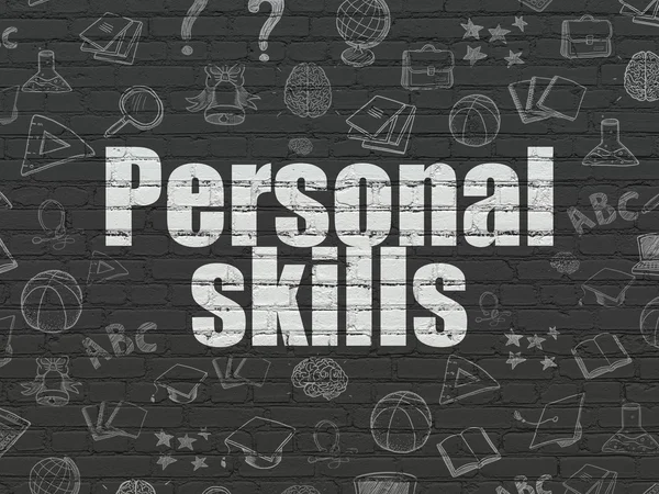 Education concept: Personal Skills on wall background — Stock Photo, Image