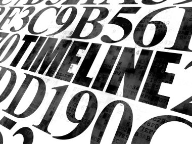 Zaman çizelgesi kavramı: zaman çizelgesi üzerinde dijital arka plan