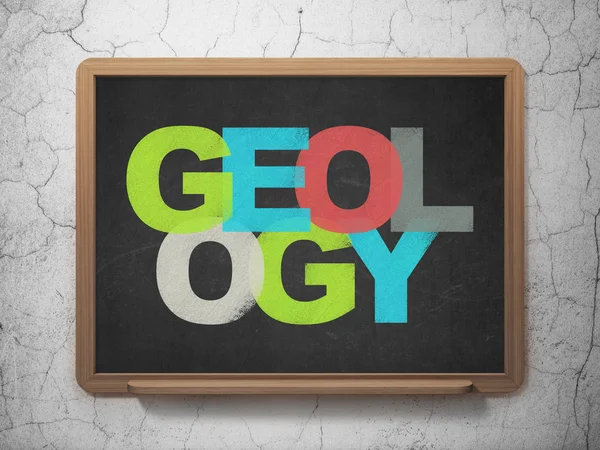 Vetenskaps koncept: geologi på skolans styrelse bakgrund — Stockfoto