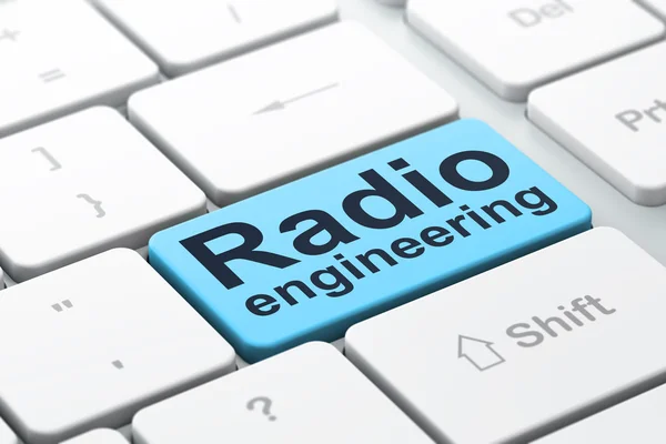 Science concept: Radio Engineering on computer keyboard background — Stock Photo, Image