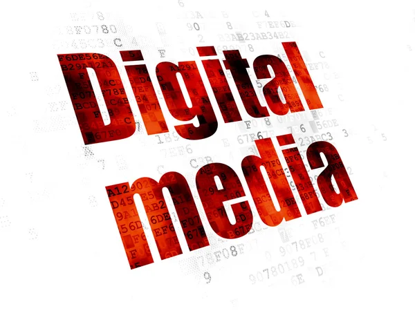 Marketing koncept: Digital Media på digital bakgrund — Stockfoto