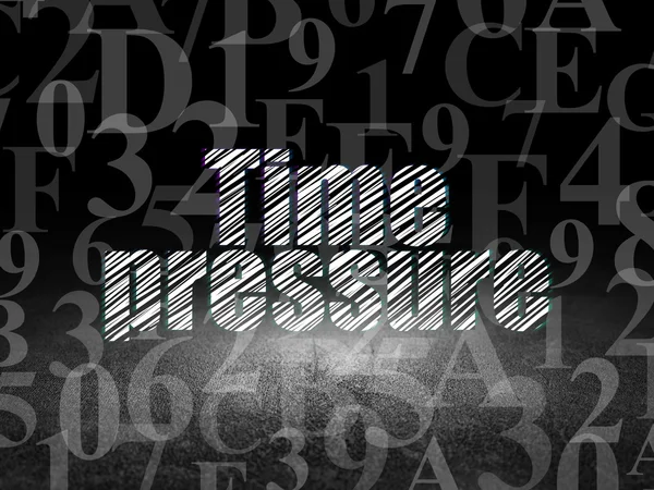 Koncepcja Timeline: presja czasu w ciemnym pokoju grunge — Zdjęcie stockowe