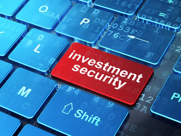 Security concept: Investment Security on computer keyboard background — Stock Photo, Image