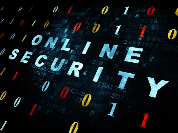 Bescherming concept: Online beveiliging op digitale achtergrond — Stockfoto