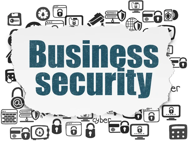 Privacy concept: Business Security on Torn Paper background — стокове фото