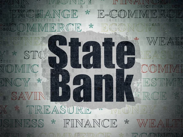 Banking concept: State Bank on Digital Data Paper background