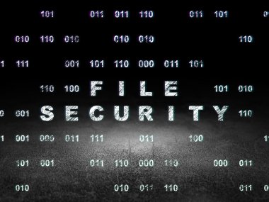 Koruma kavramı: grunge karanlık odada dosya güvenliği