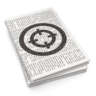 İş kavramı: hedef gazetesi arka plan üzerinde