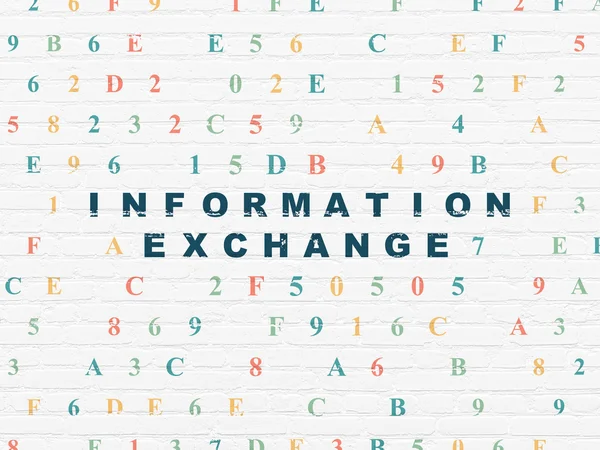 Data concept: Information Exchange on wall background — Stock Photo, Image