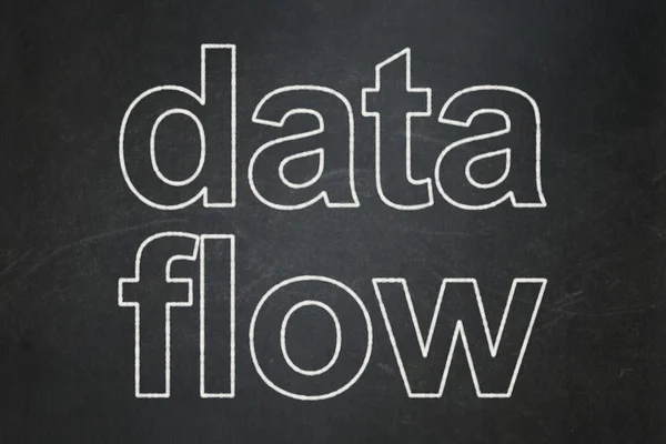 Information concept: Data Flow on chalkboard background — Stock Photo, Image