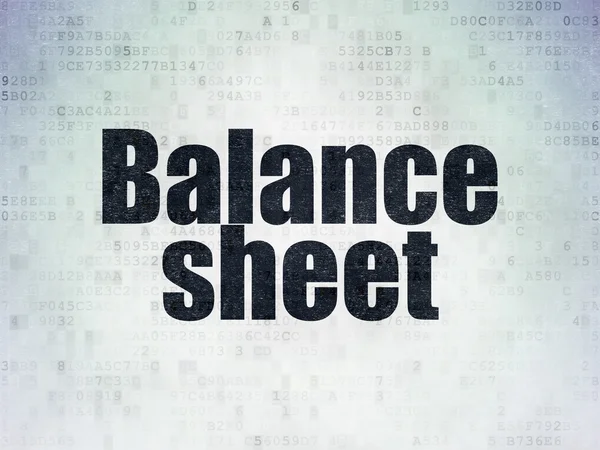 Money concept: Balance Sheet on Digital Data Paper background — Stock Photo, Image