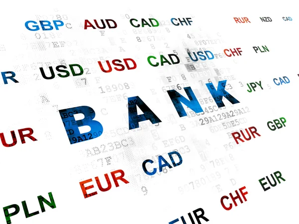Concept bancaire : Banque sur fond numérique — Photo