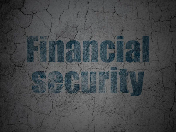 Safety concept: Financial Security on grunge wall background — Stock Photo, Image