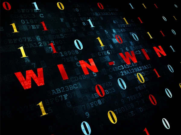 Finance concept: Win-Win on Digital background — Stock Photo, Image