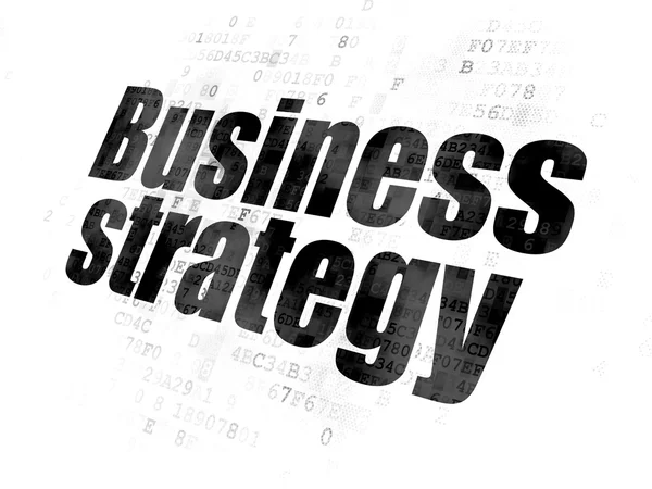Финансовая концепция: бизнес-стратегия на цифровом фоне — стоковое фото