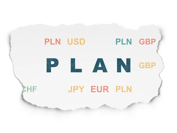 Conceito de financiamento: Plano relativo ao papel rasgado — Fotografia de Stock