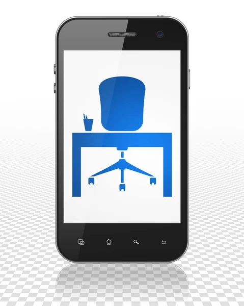 Business concept: Smartphone con Office in mostra — Foto Stock
