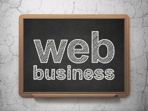 Conceito de desenvolvimento Web: Web Business em fundo de quadro-negro — Fotografia de Stock