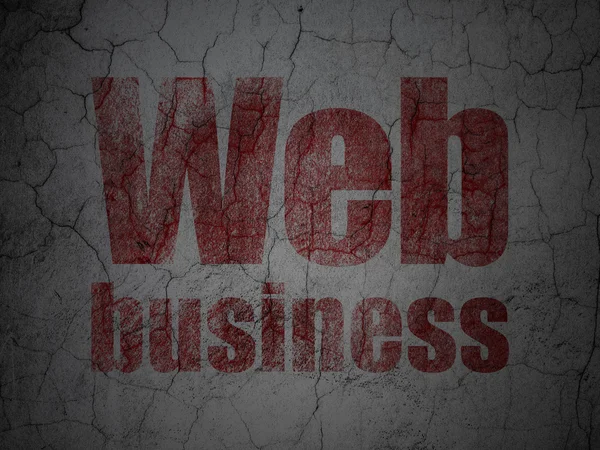 Concetto di sviluppo Web: Web Business su sfondo grunge wall — Foto Stock