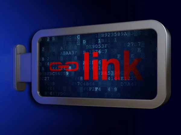 Koncepcja rozwoju Web: Link i Link na billboard tło — Zdjęcie stockowe