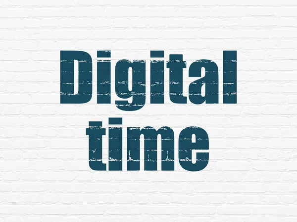 Time concept: Digital Time on wall background — Stock Photo, Image