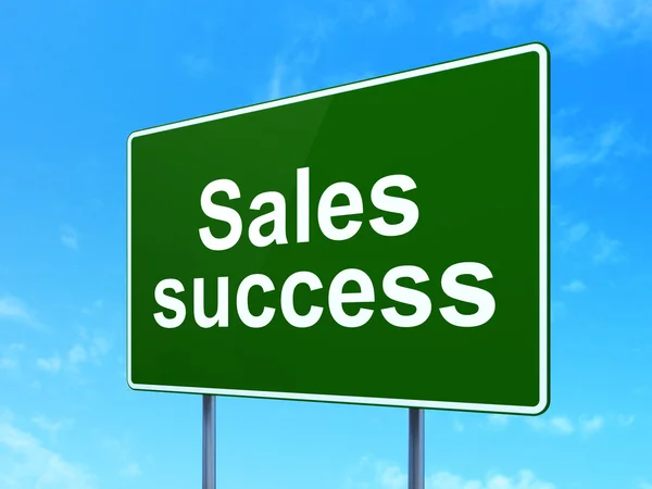 Advertising concept: Sales Success on road sign background — Stock Photo, Image